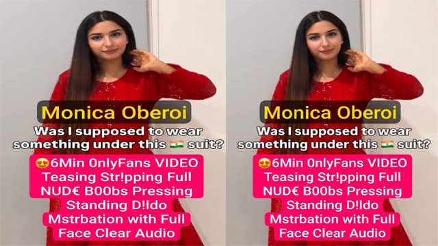 Famous Punjabi NRI Monica Oberoi Teasing Stripping Mstebation Video Free