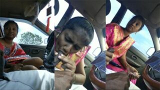 Newly Married Tamil Wife Affair Ex BF BJ inside the Car